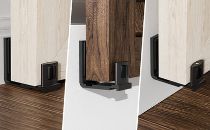 TSMST Sliding Barn Door Adjustable Roller Floor Guide Wall/Door Bottom Guide Flat Style Upgrade