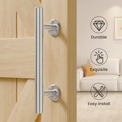 TSMST 24CM Sliding Door Handle Double Sided Barn Door Handle Embedded Invisible Stainless Steel
